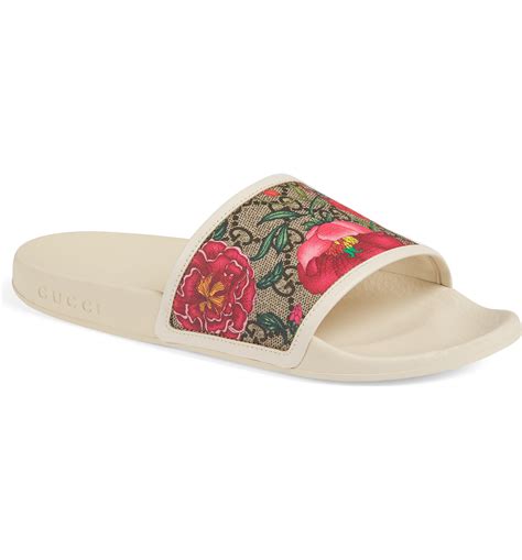 gucci floral sandals|gucci floral slides nordstrom.